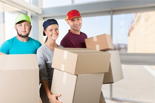 Man with van handling furniture for storage