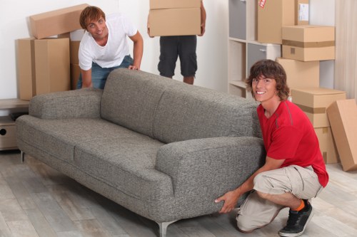 Organised loading of boxes and furniture for storage